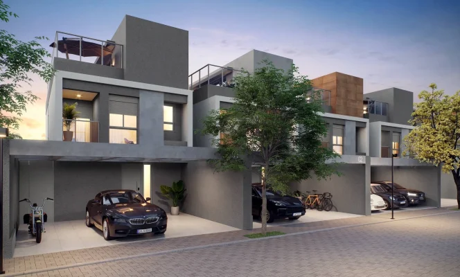 Fachada da casa de 223 m²