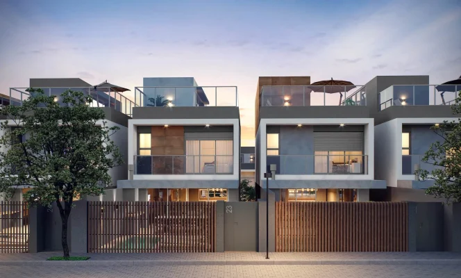 Fachada da casa de 277 m²