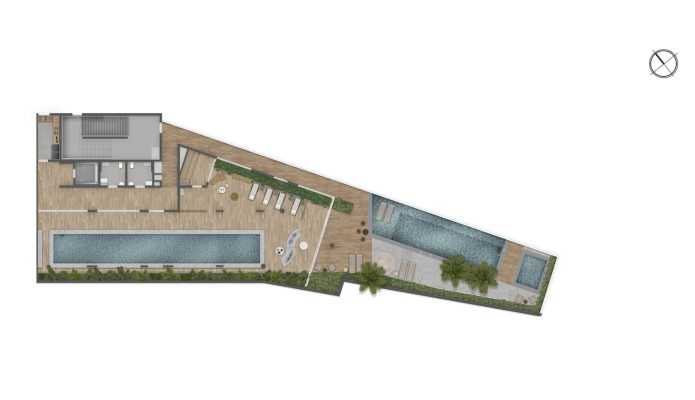 1º subsolo do Clube