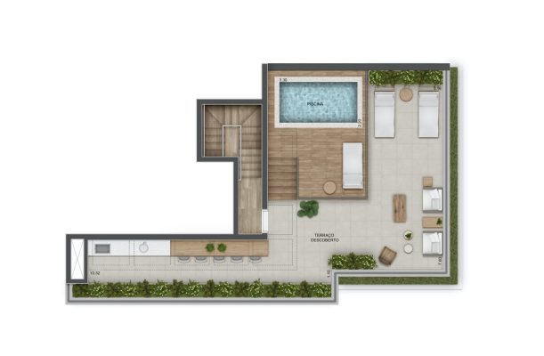 Duplex 213 m² piso superior