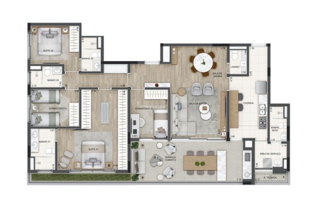 Garden 169 m² 4 dorms